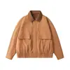 Jaqueta Yidao Vintage 2026 Outono Nova Cor Blocos Retro Gola Lapela Unissex Estilo Japonês Caimento Solto Bonita Roupa de Trabalho
