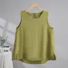 9 Colores, Chaleco sin Mangas de Algodón y Lino Artístico Retro de Color Sólido para Mujer, Chaleco Exterior Versátil Delgado de Verano 2026