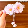 Pinza para el Cabello de Flor con Borlas y Pico de Pato para Niñas, Pasador para la Parte Trasera de la Cabeza, Accesorio para el Cabello para Niñas, Pinza de Garra para Moño de Cabello, Pasador