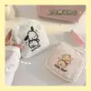 Pintura al Óleo KT Dibujos Animados Bolsa de Almacenamiento Menstrual de Gran Capacidad Bolsa para la Regla Niñas Pequeña Portátil Linda Femenina Cuero
