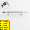 Maçaneta de Porta de Guarda-Roupa Prata Cromada Estilo Francês Latão Maçaneta de Latão para Gaveta de Móveis Minimalista Moderno Cozinha Prata Brilhante