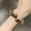Goma para el Cabello de Goma con Perlas Retro, Goma para el Cabello Exquisita y de Alta Gama, Goma para el Cabello de Bola Estilo Coreano, Banda de Cuero