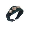 Coréia Dongdaemun Atacado Pérola Hairband High-end Diamante-incrustado cabelo Gruta Wide Side Twist Trança Headband faixa de cabelo