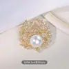 Suéter de Otoño e Invierno Broche de Perlas de Alta Gama Zirconio Espiga de Trigo Lujo Accesible de Alta Gama Elegante Chaqueta de Traje Accesorios de Ramillete para Mujer