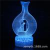 Lámpara de Mesa LED Búho Águila Pájaro Luz Nocturna Lámpara de Ilusión Óptica 3D Lámpara de Mesita de Noche Regulable Luz Nocturna 3D