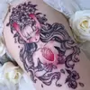 Tatuagem Adesiva Diablo Feminina À Prova D'água Duradoura Europeia e Americana Violência Lori ins Desenho Animado Fofo Flor Braço Não Refletivo Anti-Han