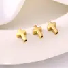 Acero Inoxidable Agujero Pasante Cruz Acero de Titanio Cuentas Espaciadoras Electrochapado al Vacío Color Dorado de 18K Duradero Pulsera Collar Accesorios para Joyería DIY