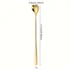 Venta al por mayor del fabricante Acero Inoxidable 304 Mango Largo Cuchara para Hielo Casera Cuchara para Revolver Té con Leche Café Cuchara para Postre Transfronterizo