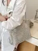 Bolsa de Tecido Vazada para Mulheres, Novo Modelo Verão 2026, Alto Valor Estético, Bolsa Tote de Grande Capacidade, Bolsa de Mão e Bolsa de Ombro da Moda