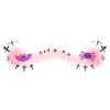 Tatuaje Temporal de Murciélago Dulce y Genial para Halloween Pegatina de Telaraña Rosa Estrella Cruzada Pegatina para Cara Pegatina Facial de Cosplay de Chica Dulce