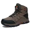 Botas de Senderismo para Hombre de Invierno 2026 Caña Alta Parte Superior de Cuero Forro de Lana Calientes para Exteriores Trekking Todoterreno Talla Grande Botas Deportivas