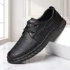 Sapatos masculinos transfronteiriços mais vendidos da Amazon e AliExpress, novos sapatos casuais de couro com sola macia para outono, sapatos casuais respiráveis, sapatos estilo britânico