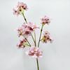 7 garfos flor de cerejeira artificial ramo hortênsia flor artificial tecido de seda plástico flor vestido de noiva arco de decoração guia flor artificial