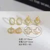 Banho de Ouro Real sobre Cobre, Brincos Stud Geométricos com Pino de Prata 925, Brincos de Trevo de Quatro Folhas em Forma de Diamante Oval com Zircônia, Estilo Minimalista