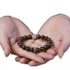 Pulsera Nueva Auténtica de Madera de Águila de Brunéi Natural Hecha de Sándalo Viejo con los Doce Signos del Zodíaco, Pulsera de Cuentas de Oración Budista de Alta Gama para Hombre