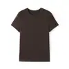 Top de punto de manga corta de cachemira Lyocell para mujer, casual y cómodo, adecuado para usar como prenda exterior o como capa base, top tipo camiseta suave y acogedor