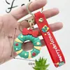 Llavero Navideño Transfronterizo Colgante Caja Sorpresa Papá Noel Muñeco de Nieve Árbol de Navidad Llavero Navideño Colgante Pequeño