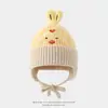 Gorro de Dibujos Animados Coreanos KT para Niños Gorro de Lana para Niños de 5 Años Gorro con Protección para los Oídos Otoño Invierno Cálido para Niñas Niños Mayores Gorro de Punto