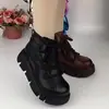 Botas de neve femininas de couro macio, novo estilo de inverno 2026, forradas com fleece para aquecimento, solado grosso, antiderrapantes, cabedal de couro, botas de algodão impermeáveis para mulheres
