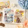 ZABC Luz de Borda Série Estame Fragrante Pacote de Adesivos Material de Decoração para Diário DIY 20 Folhas 6 Estilos