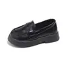 Mocasines para niñas, nueva colección primavera/otoño 2026, zapatos de vestir estilo JK, estilo británico, adecuados para actividades escolares, zapatos de cuero negros para niños