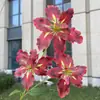 3 Flores Artificiais de Íris Monet Casamento Decoração de Casa Lírios Falsos Atacado