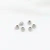 Ouro Real 18K Terminal de Crimpagem Plano Contas Redondas Pulseira Contas de Posicionamento Fio de Aço Corda Pulseira DIY Colar Fecho de Pressão B93