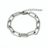 Acero inoxidable europeo y americano oro real 18k cadena gruesa joyería DIY hecho a mano titanio acero pulsera accesorios al por mayor