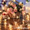 Luzes de Cordão de LED Luzes de Decoração de Feriado Luzes de Atmosfera Estilo Acampamento ao Ar Livre Luzes de Estrela Luzes de Cordão de LED Luzes Coloridas Solares Luzes Piscantes