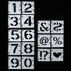 42 Piezas Plantilla de Película para Pintar con Spray de Letras y Números Plantilla Blanca para Pintar con Spray Plantilla Láser para Pintar con Spray Plantilla para Pintar Infantil