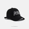 Gorra de Béisbol Simple con Bordado de Letras Parisinas Coreanas del Mismo Estilo que Song Yuqi para Mujer, Adelgazante del Rostro, Versátil para Primavera y Otoño