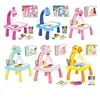 Mesa de Pintura Proyectora Inteligente Transfronteriza para Niños con Luz y Música, Mesa de Dibujo para Aprender Graffiti y Escritura DIY, Juguetes al por Mayor