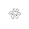 Plata de Ley S925 Finamente Elaborada Sólida Irregular Estilo Ins Colgante de Margarita Coreana Cuentas Espaciadoras Pulsera de Perlas y Cristal DIY