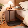Estante de noche de moda, mesa redonda pequeña, mesa auxiliar simple para uso doméstico junto al sofá, mesa de café, mesita de noche moderna minimalista para dormitorio