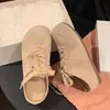 Sapatilha Feminina Casual Slip-On Fechada para Uso Externo 2026 Novidade Primavera/Verão Super Popular Salto Escondido Solado Grosso Bico Largo Estilo Birkenstock