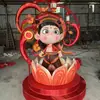 Artesanato de Zigong Produz Exposições de Luzes para Festivais ao Ar Livre com Tema Nezha, Luzes Coloridas para Pontos Turísticos e Shoppings, e Exposições de Luzes Populares que Atraem Público
