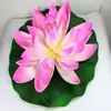 Flores de lótus artificiais, folhas de lótus e decorações falsas para lago, incluindo nenúfares de plástico e lagos de peixes, para oferendas budistas, com frete grátis