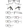 Marco de gafas para comercio exterior transfronterizo de metal TR práctico, aleación de aluminio y magnesio, Sudeste Asiático 9952 9954 9963 9965 9971