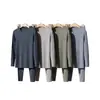 Traje térmico de otoño e invierno para hombre, ropa interior térmica hipoalergénica, top y pantalón de otoño hidratantes con vitamina E, traje térmico para el hogar para hombre
