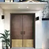 Casa de Campo de Aluminio Completo Transfronteriza Casa de Autoconstrucción Puerta de Entrada Antirrobo Patio Moderno Hogar Buzón Puerta Doble