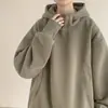 Sudadera con Botones Estilo High Street Americana para Hombre, Estilo Otoño/Invierno, Versátil Casual con Capucha Rígida de Peso Pesado, Nuevo Estilo 2026