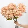Retro Europeo Flor de Hortensia Grande Artificial Colores de Otoño Verano Infinito Adorno para el Hogar Sala de Estar Arreglo Floral de Boda Ramo Decoración Flor