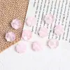Cuentas de vidrio de trébol de cuatro hojas de colores con acabado horneado, cuentas sueltas de trébol de la suerte, joyería hecha a mano para DIY, cadena para teléfono y accesorios de cuentas