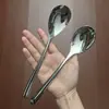 Cuchara Creativa de Acero Inoxidable Huevo Yuan Cuchara de Mesa Vajilla para Comer en Casa Cuchara de Mesa para Restaurante Cuchara de Mesa con Cola Inclinada Engrosada