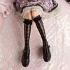 Meias Brancas Vazadas de Renda Lolita Princesa Laço Meias Finas de Renda para Panturrilha Estilo Doce Lolita