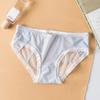 Ropa interior transparente japonesa para niña, calada, de malla cruzada fresca y pequeña, de cintura media con encaje, cuidadosamente seleccionada