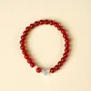 Nuevo Pulsera de Ágata Roja Estilo Chino, Pulsera de Ágata Roja Natural, Exquisito Regalo para Parejas y Mejores Amigos, Regalo de Año de Nacimiento, Venta al por Mayor desde el Fabricante