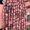 Cristal de pedra natural com contas soltas cilíndricas superfície de corte amorfo tubo redondo diy real tiro acessórios colar contas atacado