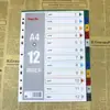 Carpeta A4 Clasificación Papel Página de Clasificación Colorida Separador de Plástico Digital Papel Página de Clasificación PP Papel Índice de 11 Agujeros Marcador