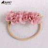 Versão coreana da nova joia de flor da cabeça das crianças diy costurado à mão flores de chiffon meninas bebê banda de cabelo fabricantes atacado